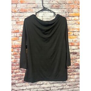 cutter & buck cb drytec black 3/4 sleeve top shirt women's size medium